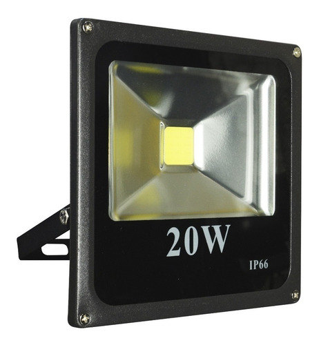 Imagen 1 de 5 de Reflector Led Blanco 20w Bajo Consumo Alta Potencia Exterior