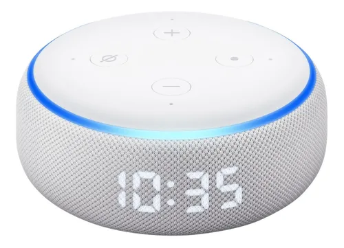 Echo Dot 3rd Gen with clock com assistente virtual Alexa, display  integrado - sandstone 110V/240V