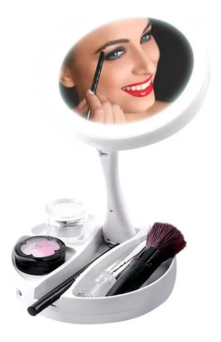 Imagen 6 de 6 de Espejo Aumento Facial Maquillaje Regulable Lucesled Compacto