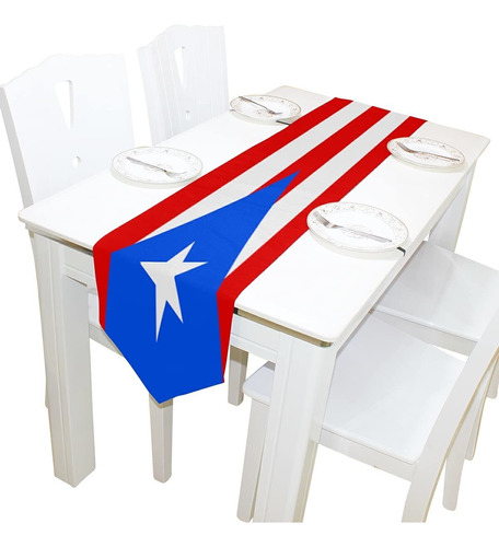 Bandera De Puerto Rico, Camino De Mesa Oblongo De Dob