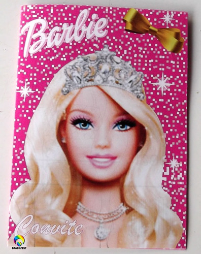 Imagem 1 de 4 de Convite Aniversario Barbie Life (10 Convites)