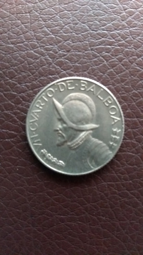 Moneda 1/4 Balboa Panama 1966 Antigua Coleccion