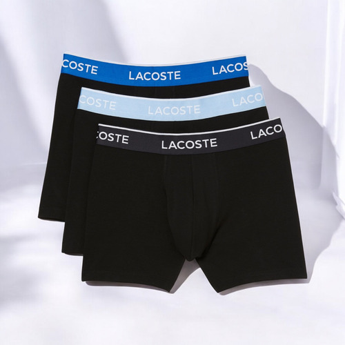 Pack 3 Boxers Lacoste Underwear Boxer Brief Para Hombre