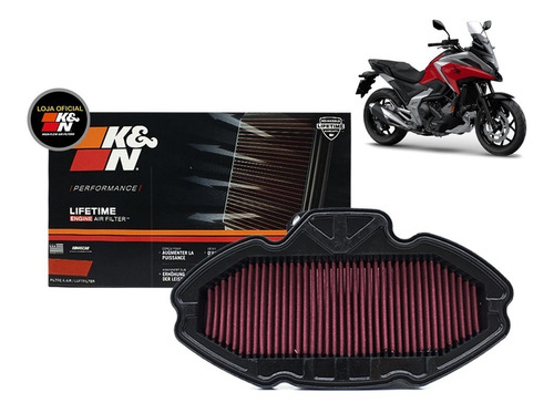 Filtro Ar Esportivo K&n Kn Honda Nc750 X Nc 750 Nc700 Nc700x