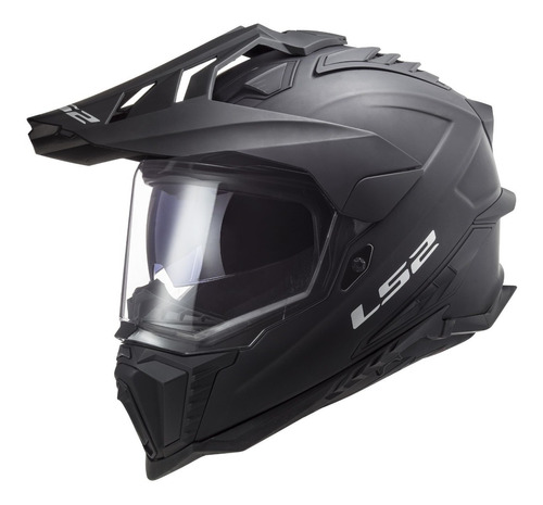 Casco Ls2 Doble Proposito Explorer Solid Negro Mate Moteros