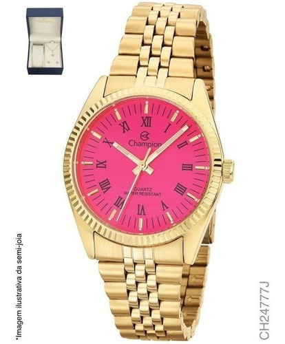 Relógio Dourado Feminino Champion Ch24777j