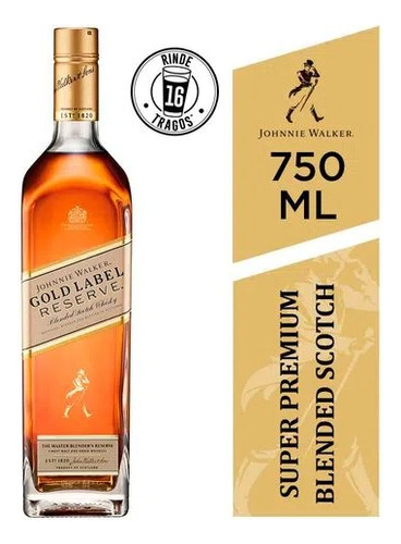 Whisky Johnnie Walker Gold Label X Unidad De 750 Ml 