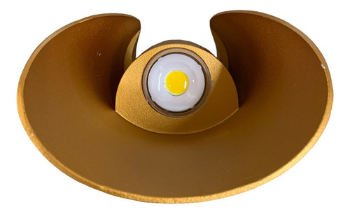 Aplique De Pared Luz Led Capa - Blanco Y Dorado