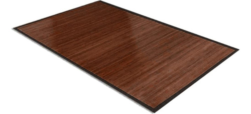 Alfombra Bambu 5 X 8 Pie 60 96  Acabado Color Marron Oscuro