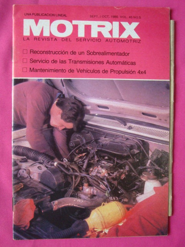 Revista Motrix Vol 45 Nº 5 1986 Reconstruccion Sobrealimenta