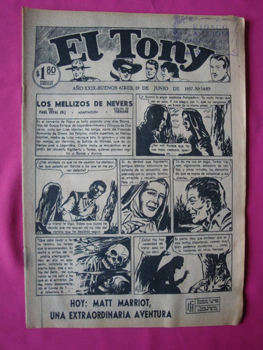 Revista El Tony N° 1489 Año 1957 - Ed. Columba