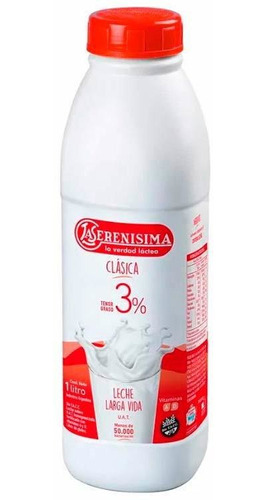 Pack X 6 Unid Leche  Uent1 Pet 1 Lt L.serenis. Leche Larga