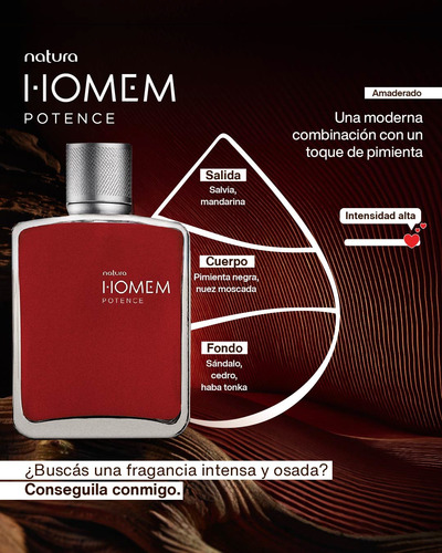 Homen Potence 100ml Eau De Parfum Masculino