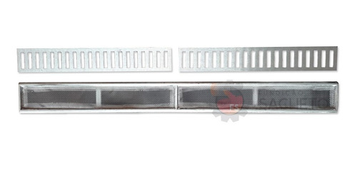 Ralo Linear 10x100 Cm Grelha + Tela Anti Inseto Aluminio