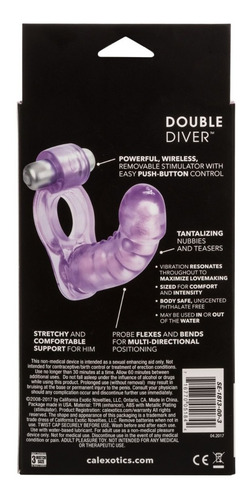 Imagen 5 de 10 de Anillo Vibrador Dildo Vertebrado Double Diver Penetración