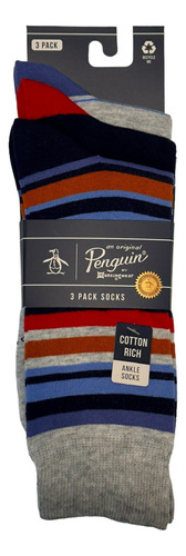 Original Penguin 3 Pack Calcetines Multicolor Rayado