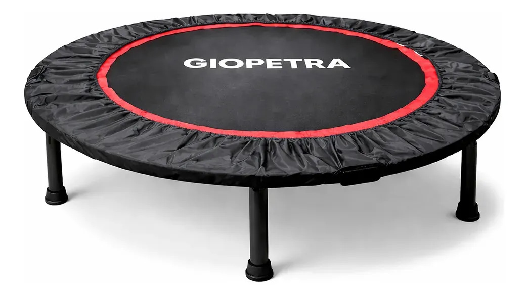 Mini Trampolin Cama Elastica 1m Gimnasia Fitness Profesional Negro y Rojo