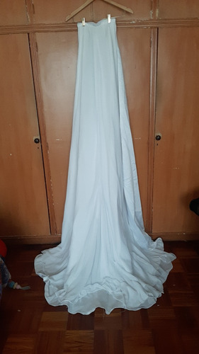 Cola Para Vestido De Novia Muy Amplia Raso Blanco