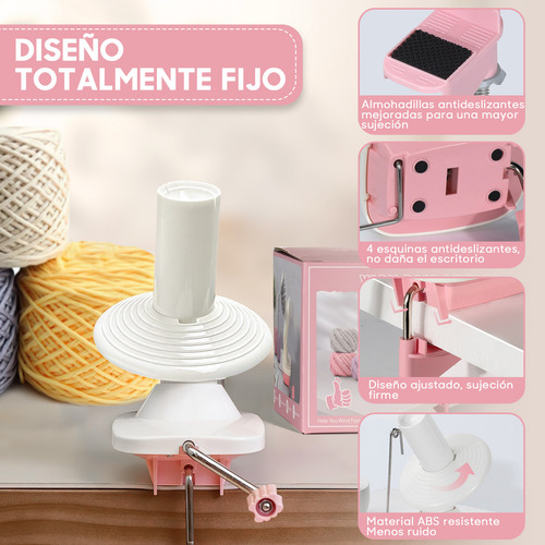 Bobinadora De Hilo For Crochet, Antideslizante Enrollador