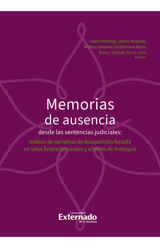 Memorias De Ausencia Desde Las Sentencias Judiciales:: , De Castillo Fernández, Ariet., Vol. 1. Editorial Universidad Externado De Colombia, Tapa Pasta Blanda, Edición 1 En Español, 2023