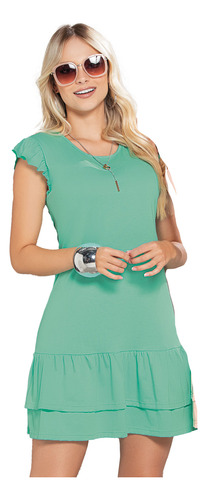 Vestido Corto Mujer Verde Mp 79425