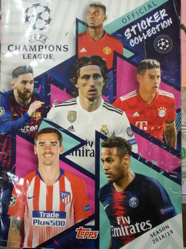 Álbum De  Figuritas De La Champions League A Medio Llenar 