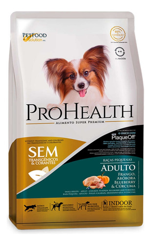 Ração Prohealth Adultos Raças Pequenas Com Plaqueoff 1kg