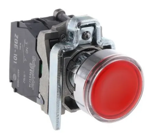 comprar Pulsador Luminoso Led Integrado  Rojo 24 Vac Dc