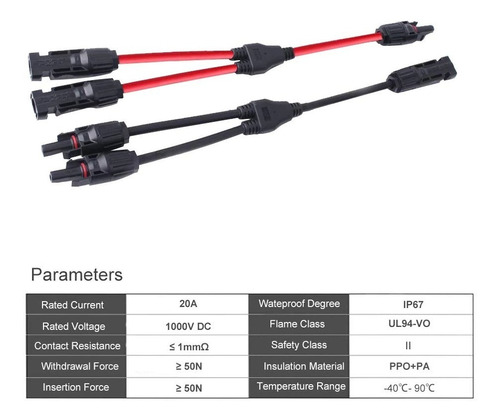 Conectores De Panel Solar A Prueba De Agua.