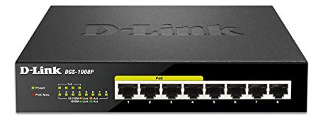 Switch Poe D-link, 8 Puertos Gigabit Ethernet, 4 Puertos