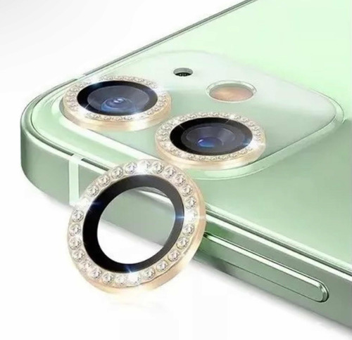 Vidrio Camara Brillo Strass Templado Para iPhone 13, 13 Mini