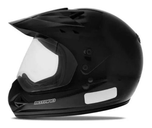 Capacete Feminino Ebf Motard Solid Preto Fosco