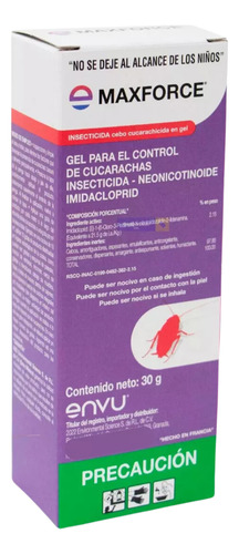 5 Pzs Jeringa Bayer Maxforce 30g Gel Mata Cucarachas
