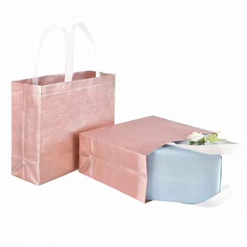 Set Of 12 Stylish Reusable Shopping Bag, Glossy Glitter Reus