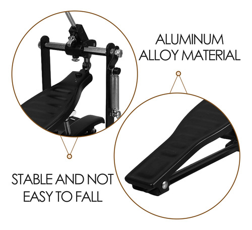 Accesorio Para Pedal De Batería, Aleación De Aluminio Negro,