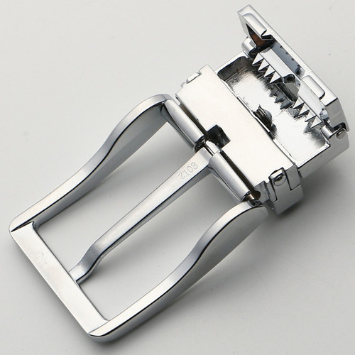 Hebilla De Cinturón Rectangular Reversible Metal Con Pin