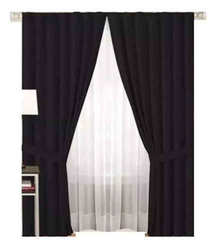 Cortinas Blackout 140x220 Con Riel Barral Oculto