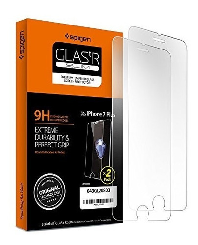 Protector D/pantalla Spigen P/para iPhone 7 Plus Vidrio Temp