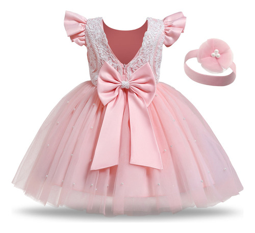 Vestido De Princesa Con Encaje Para Beba Y Niña Pequeña