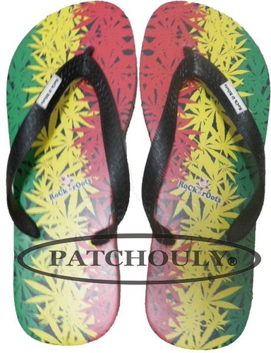 Imagen 3 de 3 de Ojotas Sandalias Rasta Reggae Jamaica Rock&roots 35/36 37/38