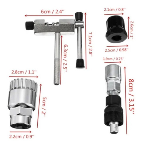 Imagem 4 de 6 de Kit De Ferramentas De Reparação Para Bicicleta Mountain Bike