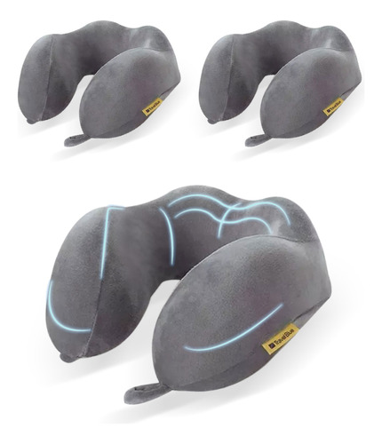 Combo Almohadas De Viaje Memory Foam X3 Unidades