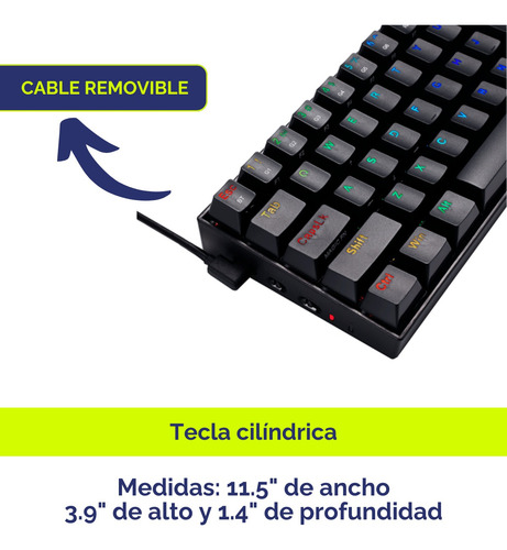 Teclado Redragon K530 Draconic Rgb Bluethooth Blanco