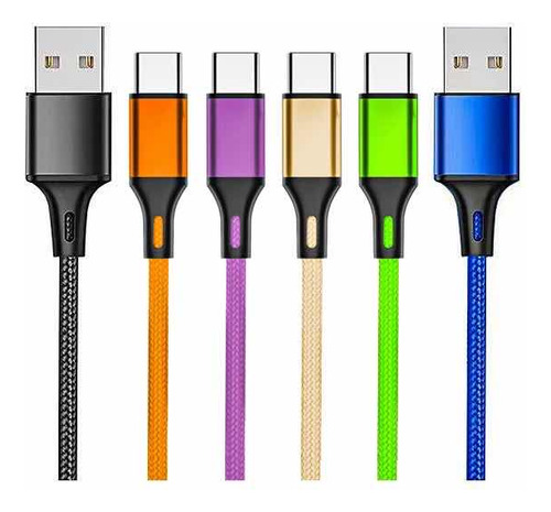 Cable Usb Micro De Nylon Datos Y Carga Rápida