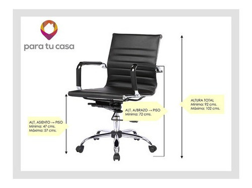 Imagen 4 de 10 de Sillón Oficina Escritorio Aluminium Eames Bajo Pc Ct
