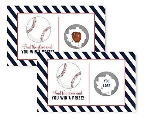 Baseball Baby Shower Scratch Off Party Game 28 P