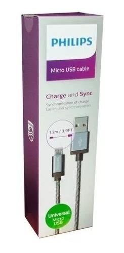 Cable Philips Micro Usb Universal 1,2m Dlc2518n
