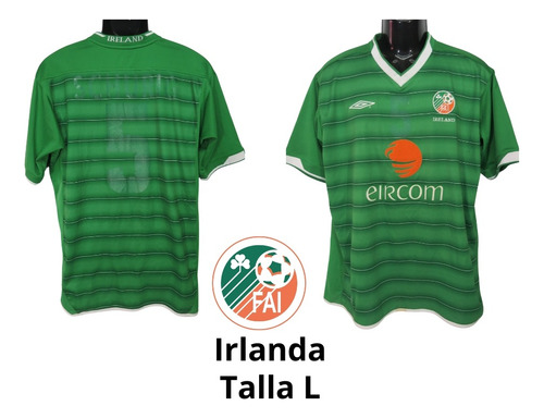 Camiseta De Fútbol Selección De Irlanda Talla L Marca Umbro