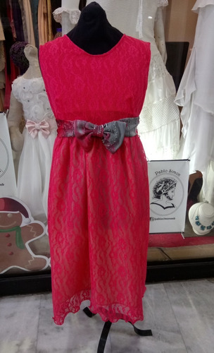 Vestido Sencillo Fiesta Barbie Para Niña. Talle 8 Años.