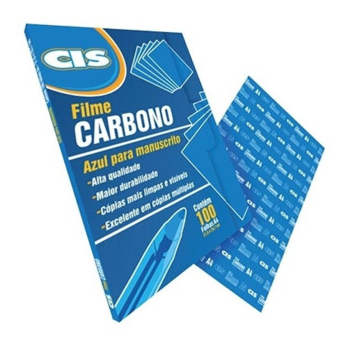 Carbono Cis Filme Manuscrito Azul Cx/100 Fls Sertic